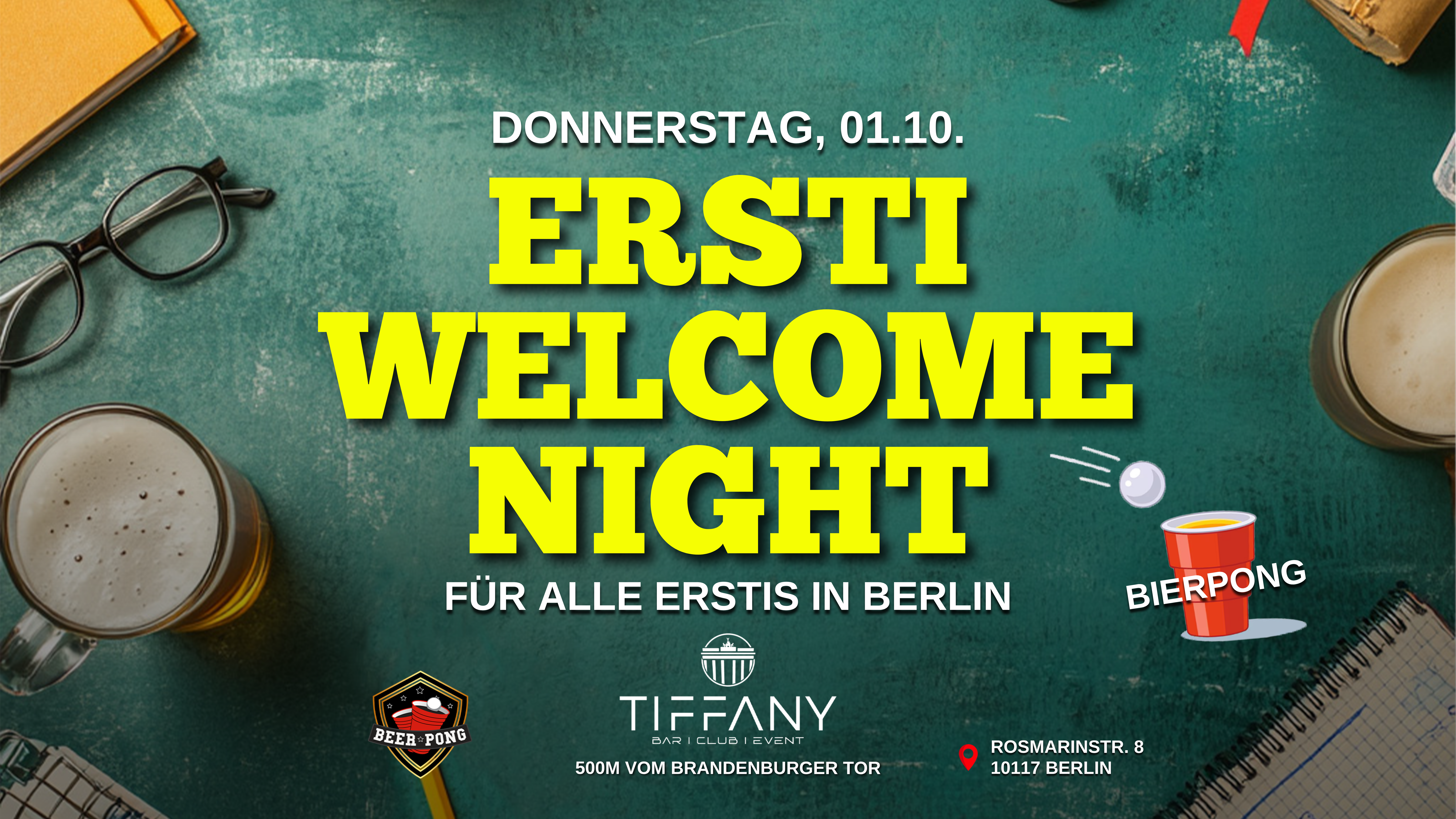 Ersti Welcome Night Berlin - Tiffany Club | Do, 01.10.
